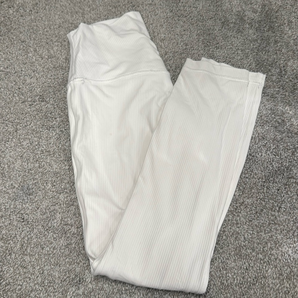 Lululemon Align Leggings - White Pinstripe | Size 2